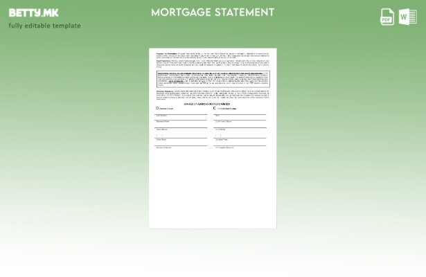 модерен стил Украински ОТП банкарски извештај за хипотека во шаблон во Word и  1